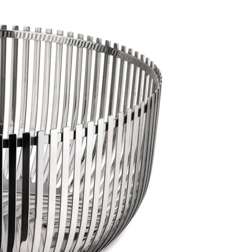 Corbeille PCH05 par Pierre Charpin métal / Ø 24 x H 11 cm - Alessi - Ø 24 cm - Acier brillant - Acier inoxydable 18/10