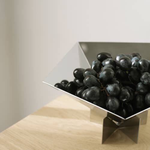 Fem Bowl metal / Ø 23 x H 11 cm - Handmade - Normann Copenhagen - Polished steel - Polished stainless steel