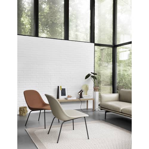Lampe de table Beam métal vert / Double source lumineuse - Base rotative - H 26 cm - Muuto - Vert - Aluminium anodisé, PVC