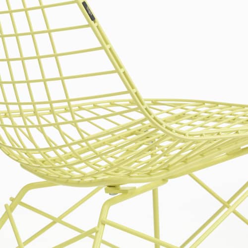 Wire Chair LKR Lounge armchair metal yellow / Charles & Ray Eames, 1951 - Vitra - Lemon - Epoxy steel