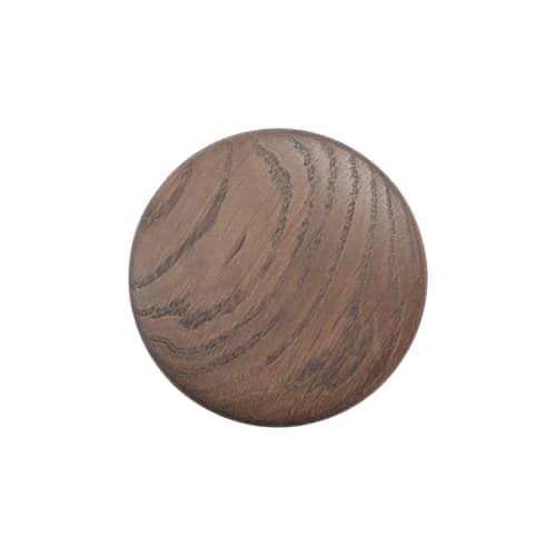 Patère The Dots Wood / Small - Ø 9 cm - Muuto - Marron foncé - Frêne teinté