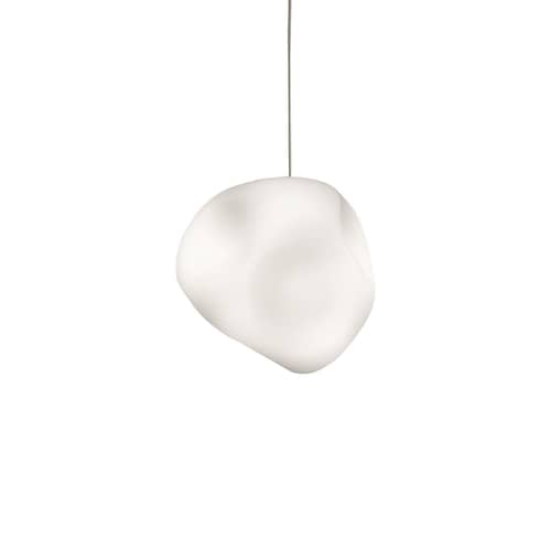 Hoba Midi Pendant glass white / Ø 19 cm - Foscarini - Ø 19 cm - Mouth blown glass