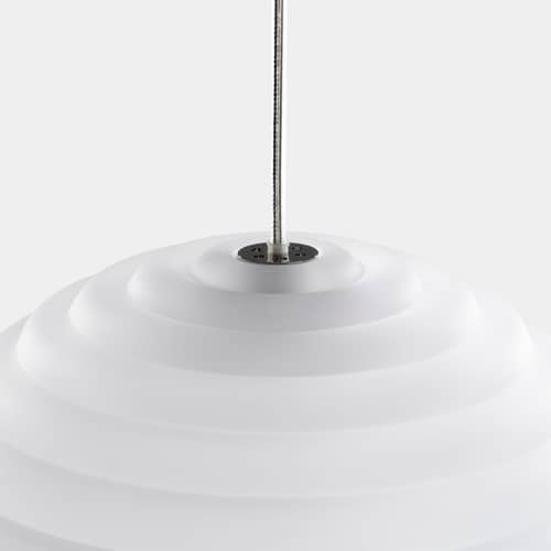 Press Medium Sphere Pendant glass white / LED - Ø 30 cm - Tom Dixon - Frosted - Pressed glass