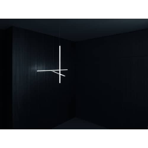 Pendelleuchte Coordinates  S1 grau silber metall LED/ L 78 x H 78 cm - Flos - Silberfarben - extrudiertes Aluminium