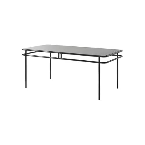 UD Rectangular table metal black / 180 x 90 cm - 8 people - Tolix - Dark black (Jet black) - Steel
