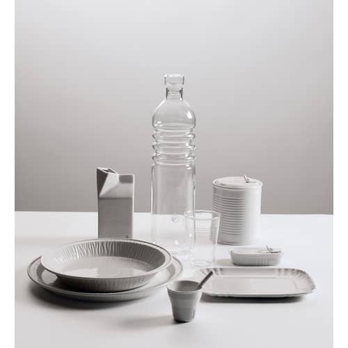 Service à café Estetico Quotidiano céramique blanc / Pour 6 personnes - Seletti - Pour 6 personnes /  Blanc - Porcelaine