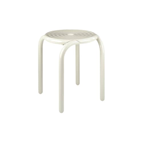 Sgabello Groove metallo beige - Tom Dixon - Stucco Beige - Alluminio