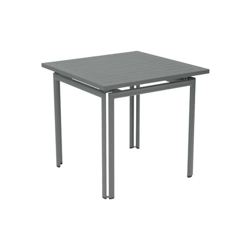 Costa Square table metal grey / 80 x 80 cm - Fermob - Lapilli grey - Lacquered aluminium