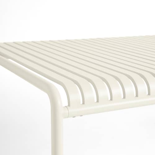 Table rectangulaire Palissade métal blanc / 220 x 90 cm - Hay - Blanc crème - Acier thermolaqué