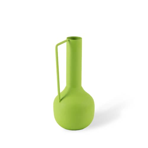 Set de 4 vases Roman métal / Usage décoratif seulement - Pols Potten - Tons verts - Fer laqué