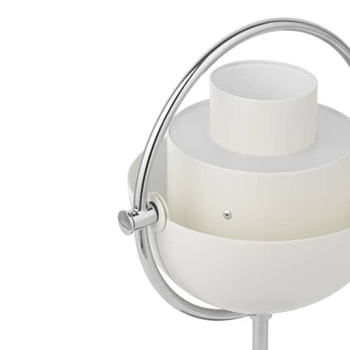 Multi-Lite Wireless rechargeable outdoor lamp metal white / Louis Weisdorf, 1972 - Gubi - White / Chrome-finish base - Brass