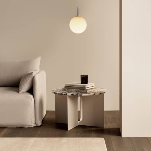 Zubehör  marmor weiß / Tablett für Couchtisch Androgyne Ø 63 cm - Audo Copenhagen - Tablett / Marmor Calacatta - Calacatta-Marmor