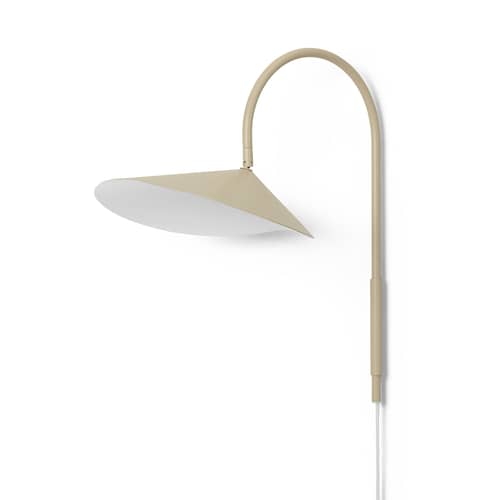 Wandleuchte mit Stromkabel Arum Swivel metall beige / H 47 cm - Schwenkbar - Ferm Living - Kaschmir Beige - Aluminium, Eisen