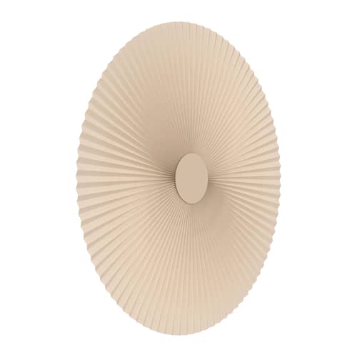 Carmen Wall light textile beige / Ø 90 cm - Hartô - Golden sand - Lacquered metal, Pleated fabric