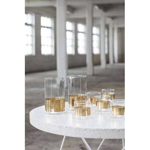 Glas Chemistry metall glas gold transparent / Kupfer - Ø 7 cm - Serax - Gold / Transparent - geblasenes Glas, Kupfer
