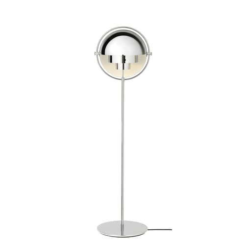 Lampadaire Multi-Lite argent métal / Modulable & orientable - Réédition 1972 - Gubi - Chromé - Métal