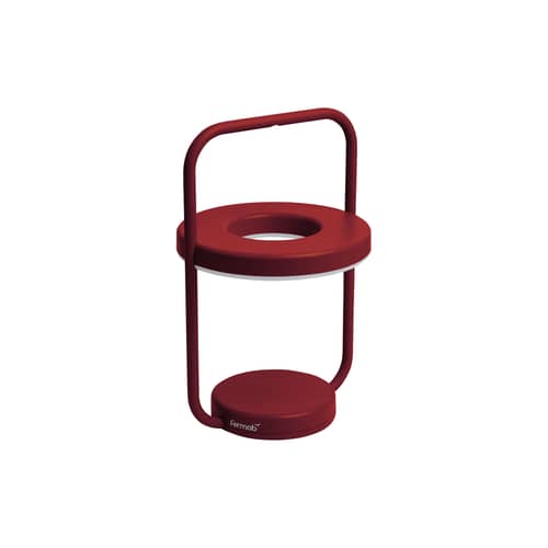 Lampe extérieur sans fil rechargeable Ulli LED métal rouge / H 29,5 cm - Fermob - Piment (monochrome) - ABS, Aluminium, Polycarbonate