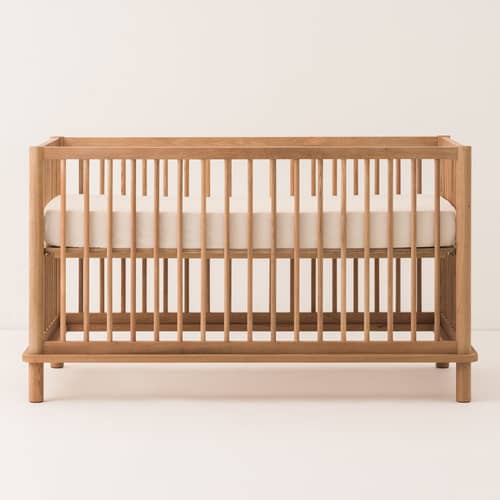Lettino evolutivo Latitude legno naturale / 82 x 152 cm - NOBODINOZ - Letto per bambini - Rovere massello