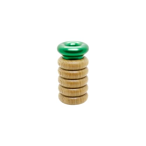Moulin à épices PM Série - PM10 bois vert - 13 DESSERTS - PM10 / Vert & bois naturel - Aluminium anodisé, Bois massif tourné, Céramique