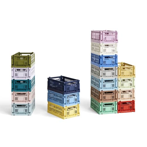Panier Colour Crate plastique violet Small / 17 x 26,5 cm - Recyclé - Hay - Lavande - Polypropylène recyclé