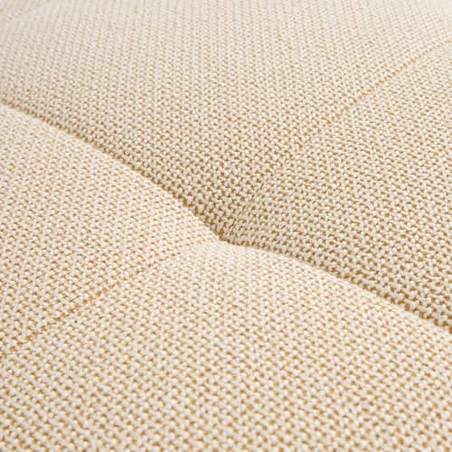 Pouf Quilton Lift tessuto giallo / 105 x 105 cm - Hay - Giallo tenue (tessuto Tartaglia 857) / Rovere - Rovere, Schiuma PU, Tessuto