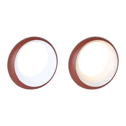Schnurlosleuchte Hoopik LED metall rot / Ø 24 cm - Fermob - Roter Ocker - Aluminium, Polykarbonat