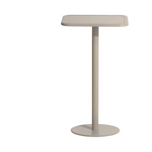Stehtisch Week-end metall beige / 60 x 60 cm x H 105 cm - Aluminium - Petite Friture - Dune - Aluminium