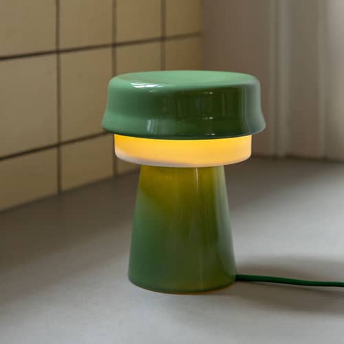 Hat Table lamp ceramic green / Ø 16 x H 20 cm - & klevering - Green - China