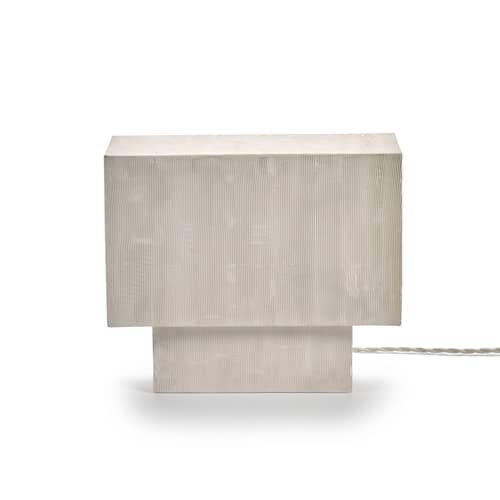 Illumina 03 Table lamp ceramic white - Serax - White - Grooved stoneware