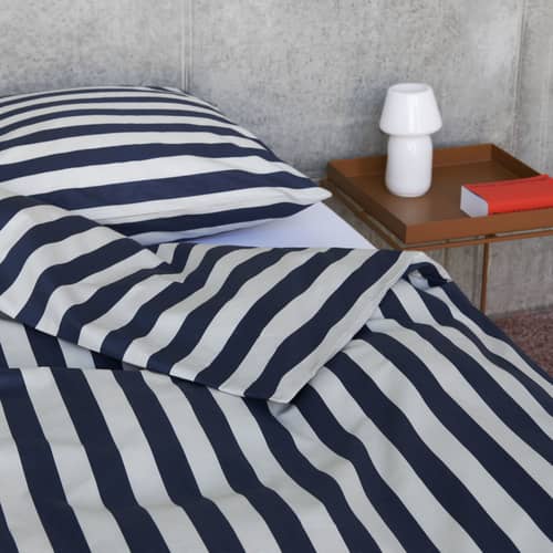 Taie d\'oreiller 65 x 65 cm Été tissu bleu / Coton Oeko-tex - Hay - Bleu nuit - Coton Oeko-Tex