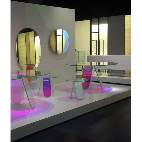 Tavolino Shimmer vetro multicolore / Ø 65 x H 50 cm - Patricia Urquiola, 2014 - Glas Italia - Ø 65 / Multicolore - Vetro