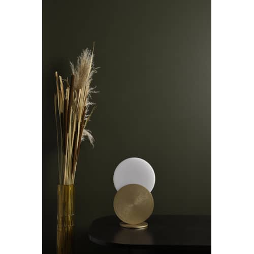 Tischleuchte Duo LED gold metall - ENOstudio - Goldfarben - eloxiertes Aluminium, Polyacryl