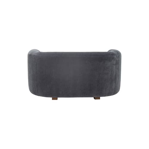 Canapé droit Malala tissu gris / L 152 cm - Velours - Bloomingville - Gris - Bouleau, Contreplaqué, Mousse, Velours
