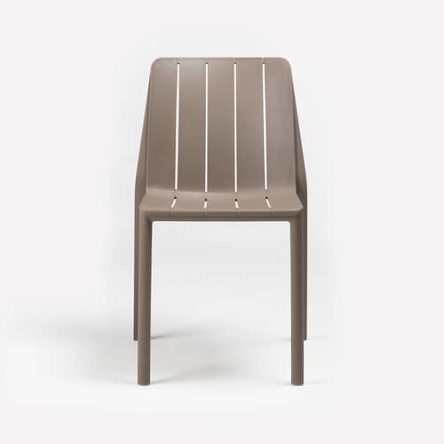 Lot de 6 chaises empilables Tiberina beige - NARDI - Taupe - Résine de fibre de verre