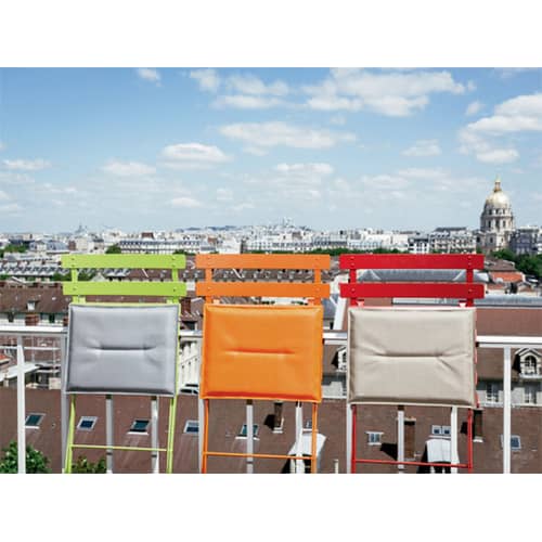 Coussin d\'assise  tissu vert / Pour chaise Bistro - Fermob - Romarin - Mousse, Toile