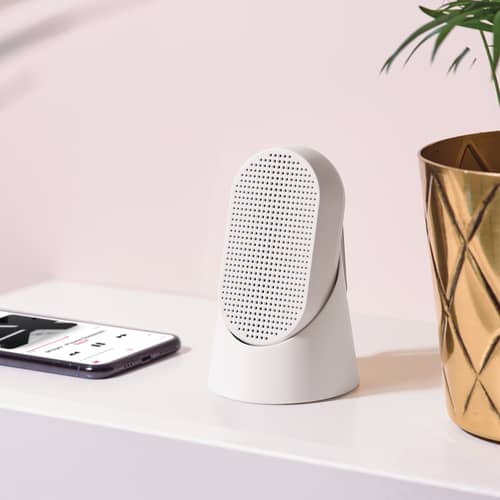 Enceinte Bluetooth Mino T - 5W plastique blanc / Etanche - Mousqueton intégré / Station d\'accueil - Lexon - Blanc mat - ABS