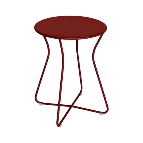 Hocker Cocotte metall rot / Beistelltisch - H 45 cm / Metall - Fermob - Chili - Stahl