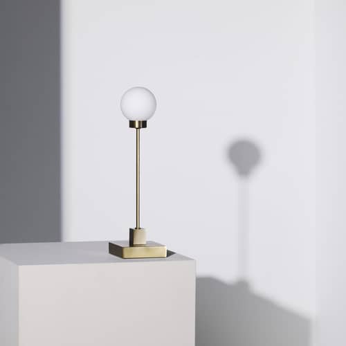 Lampe extérieur sans fil rechargeable Snowball LED / H 33 cm - Northern  - Laiton - Acier inoxydable, Verre soufflé bouche