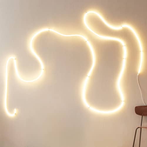 Lichterkette Flex Tube LED plastikmaterial weiß / 9 Zollstock - Flexible LED-Neonröhre - STUDIO ABOUT - Weiß - Silikon