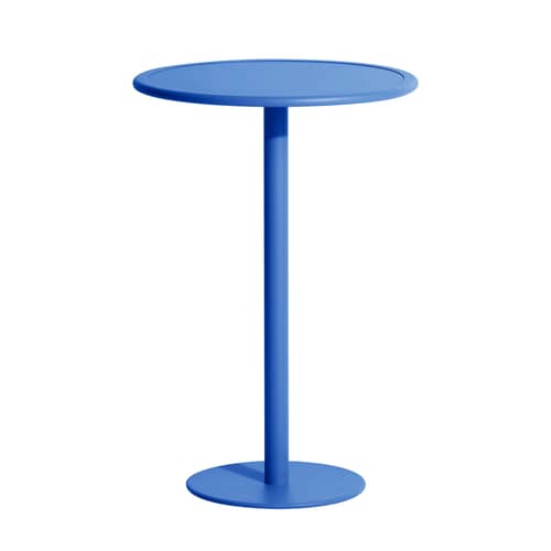 Mange-debout Week-End métal bleu / Ø 70 x H 105 cm - Petite Friture - Bleu - Aluminium thermolaqué époxy