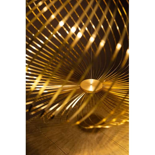Tom Dixon Spring Medium LED Pendant - brass | Made In Design UK