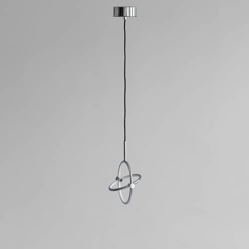 Pendelleuchte Maru Mini LED metall silber / Modulierbare Ringe - Ø 23 cm - 101 COPENHAGEN - Verchromt - Aluminium, Polyacryl