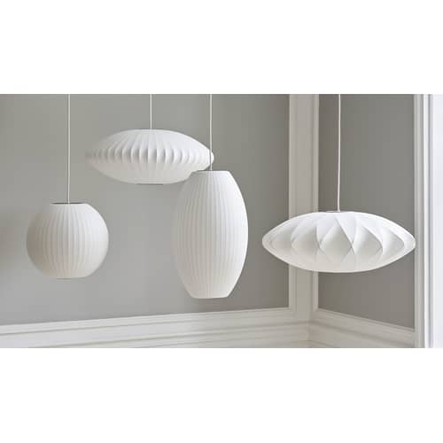 Sospensione Bubble Saucer tessuto bianco / Small - Motivi incrociati - Hay - Ø 44 cm / Bianco sporco -  Toile polymère, Acciaio