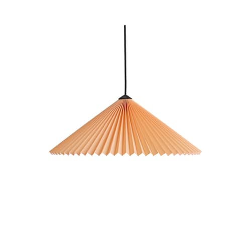 Suspension Matin tissu orange / Ø 50 cm - Hay - Pêche - Coton enduit plissé