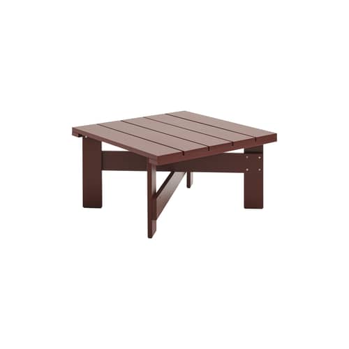Table basse Crate Outdoor / Gerrit Rietveld, 1934 - 75,5 x 75,5 x H 40 cm - Hay - Rouge oxyde - Pin massif laqué