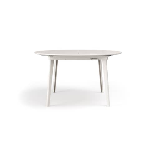 Table ronde Plus4 métal vert / L 138-198 cm - 6 à 10 personnes - Emu - Vert militaire - Acier verni