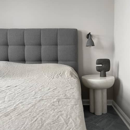 Tavolino d\'appoggio Crown Tall corian bianco / Ø 45 x H 50 cm - 101 COPENHAGEN - Bianco - Calcestruzzo fibrorinforzato