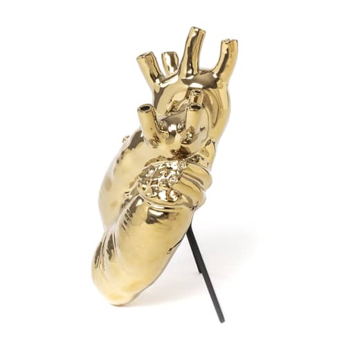 Vase Love in Bloom céramique or métal / H 25 cm - Marcantonio, 2018 - Seletti - Or - Porcelaine peinte