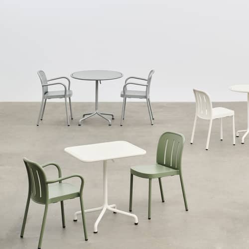 Chaise empilable Deville métal vert - Hay - Vert thym - 