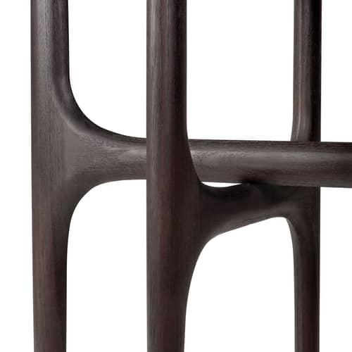 PI Console wood brown / 140 x 42 x H 78 cm - Solid teak - Ethnicraft - Dark brown Teak - Solid teak